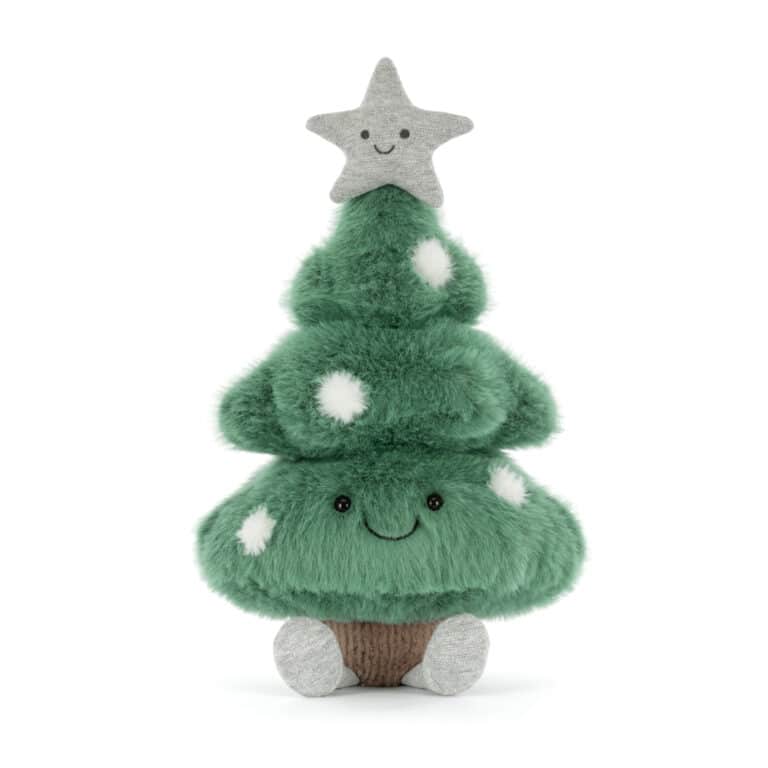 Doudou amuseables Sapin de Noël - Jellycat - Vu de face sur fond blanc