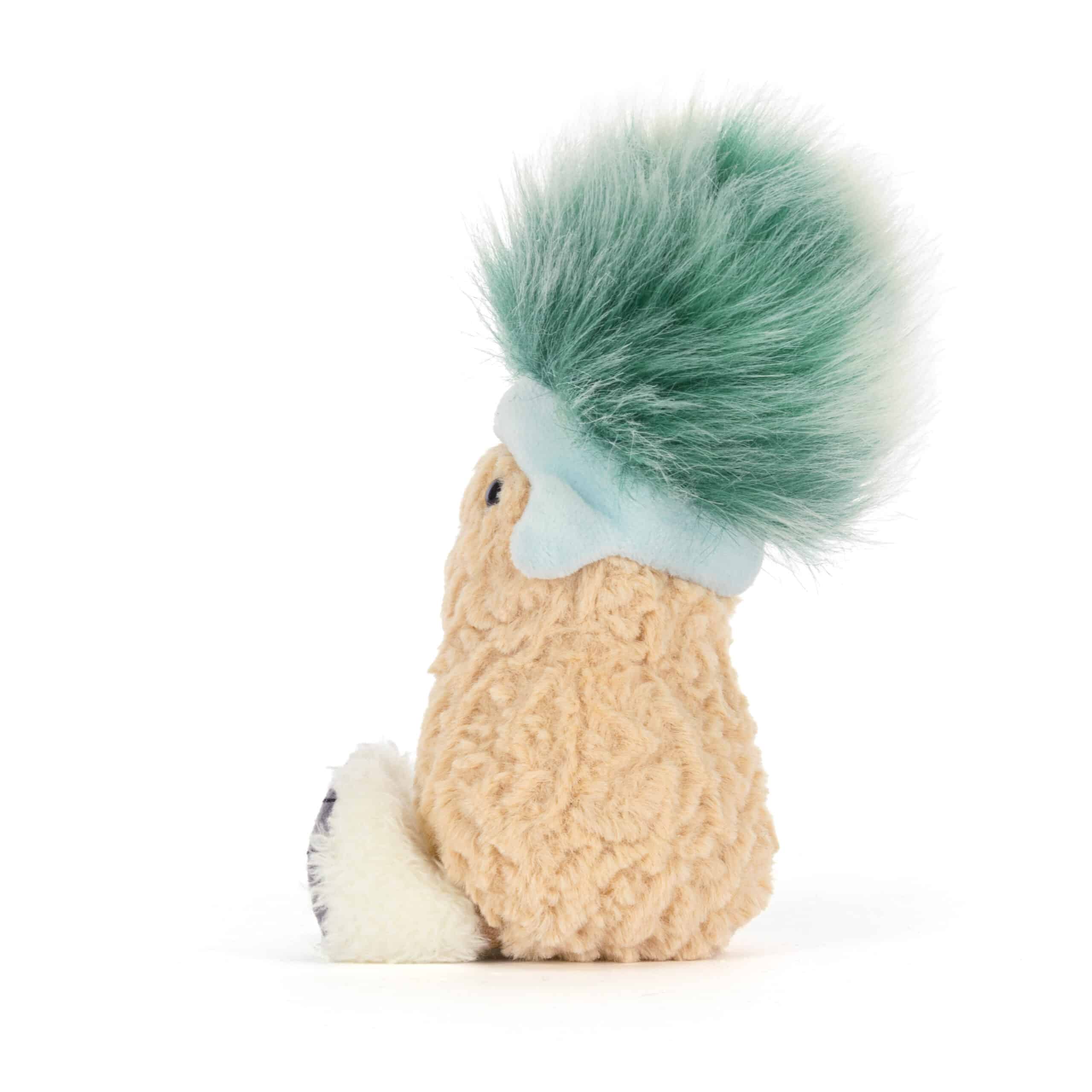 Doudou cacahuète après ski de Jellycat - Vu de côté sur fond blanc