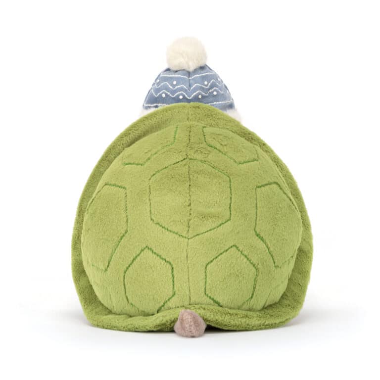 Doudou tortue Timmy patinage de Jellycat - Vu de dos sur fond blanc
