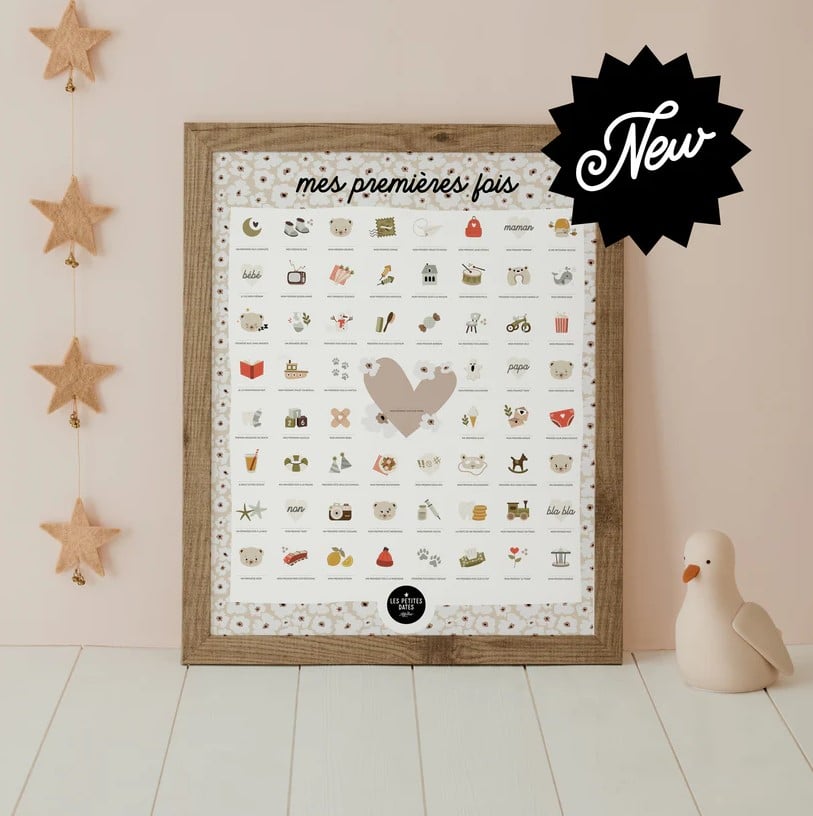 Affiche « Mes premières fois – Ourson » - Les Petites Dates - Vue de face