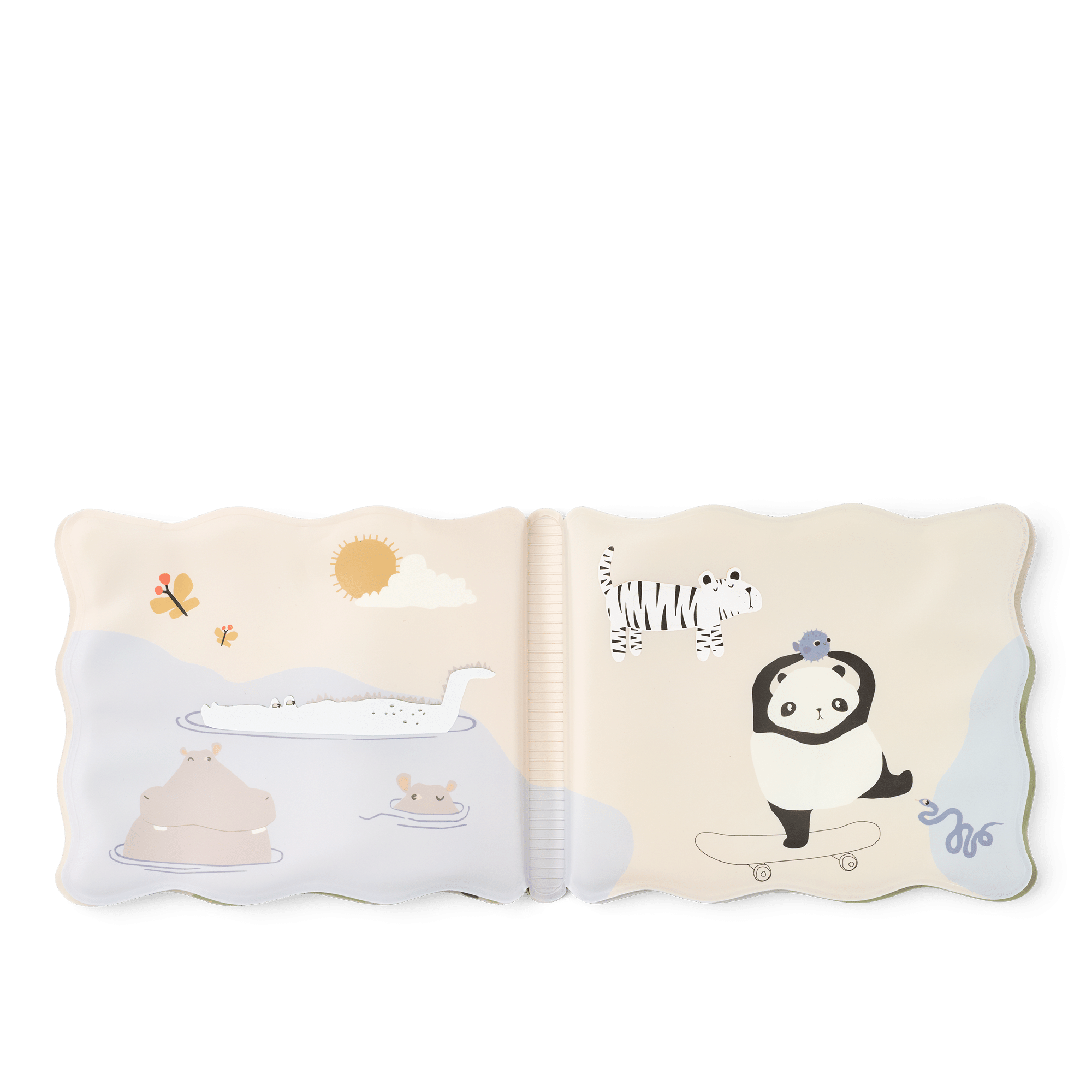 Livre de bain magique – À travers le monde - Liewood - Vu de face sur fond blanc