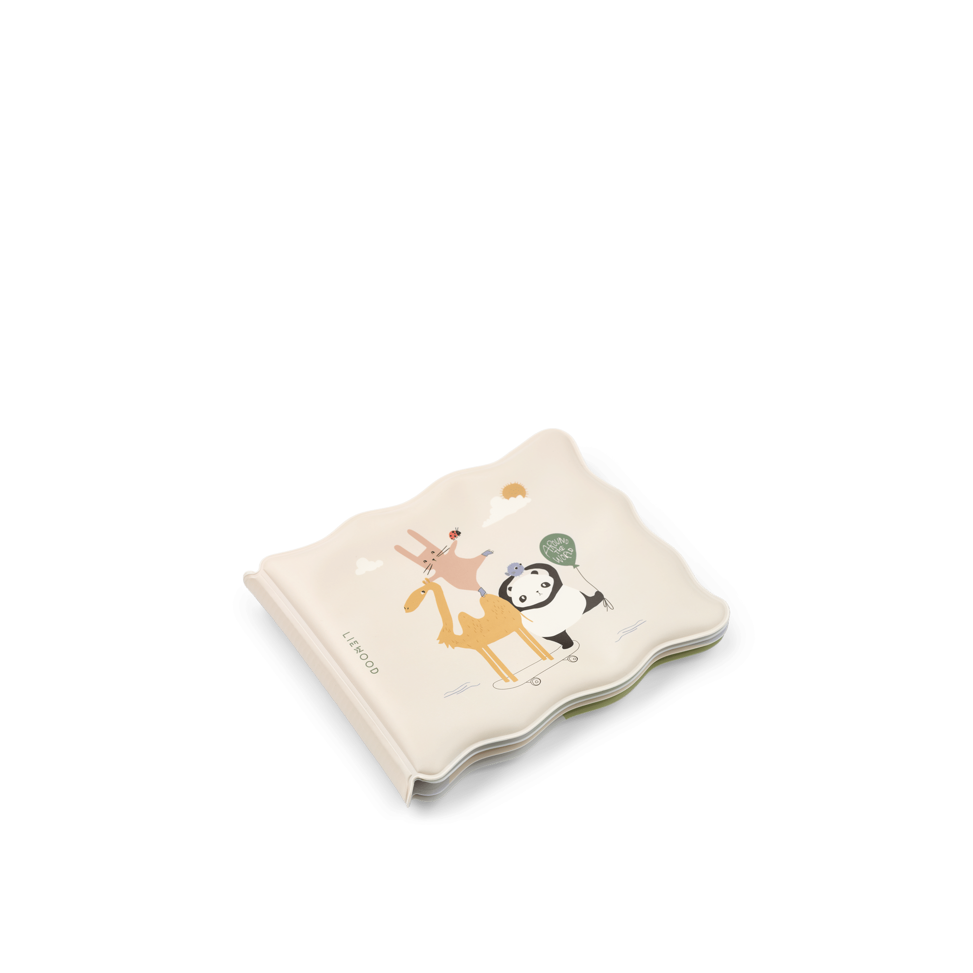 Livre de bain magique – À travers le monde - Liewood - Vu de face sur fond blanc