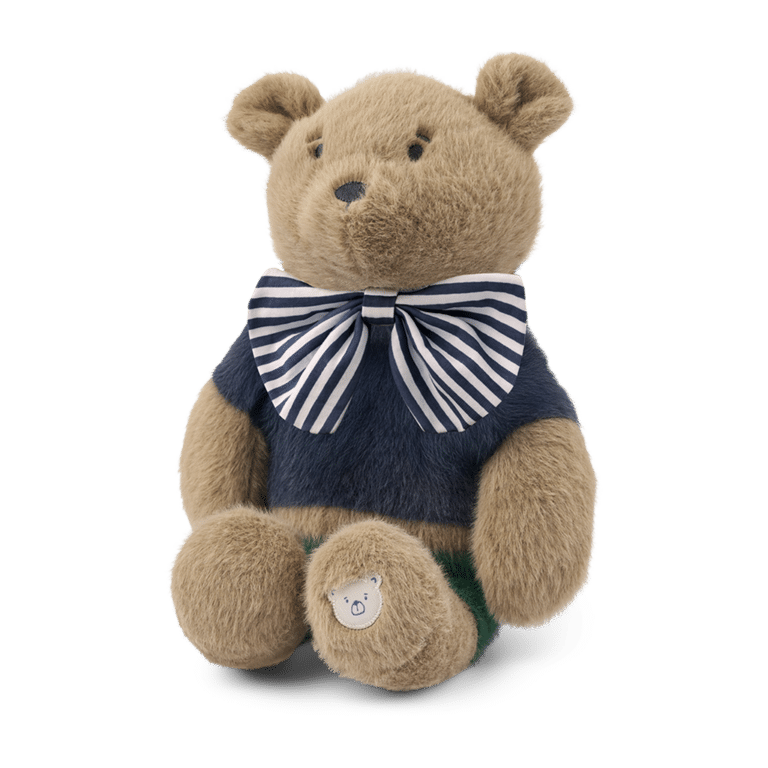 Peluche hubert ours celebration liewood sur fond blanc