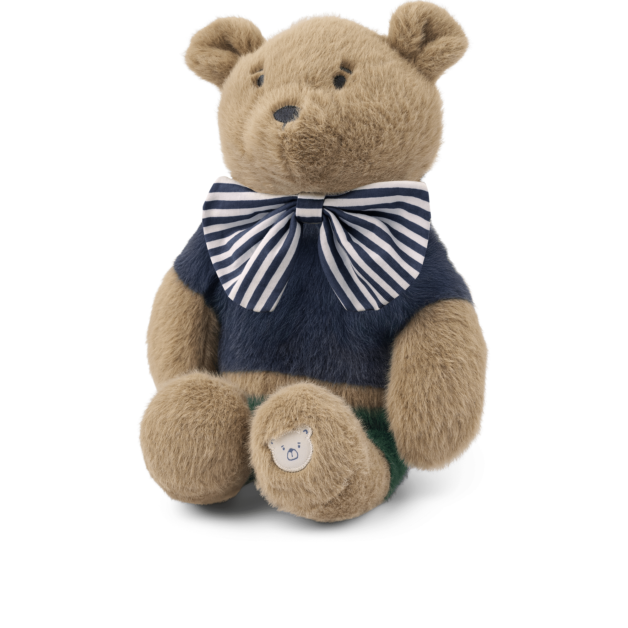 Peluche Hubert Célébration – Ours - Liewood - Vu de face sur fond blanc - doudou ours, magasin de doudou à Vannes Lorient - idées cadeaux enfants Noël