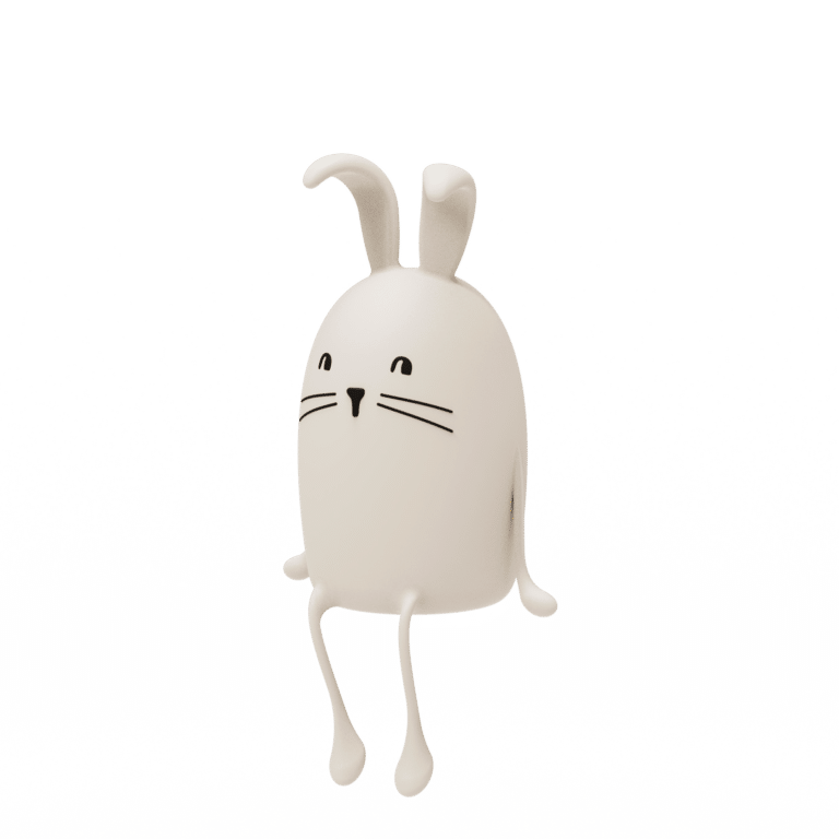 Veilleuse Evex – Lapin – Sandy – Liewood - Vue de face sur fond blanc