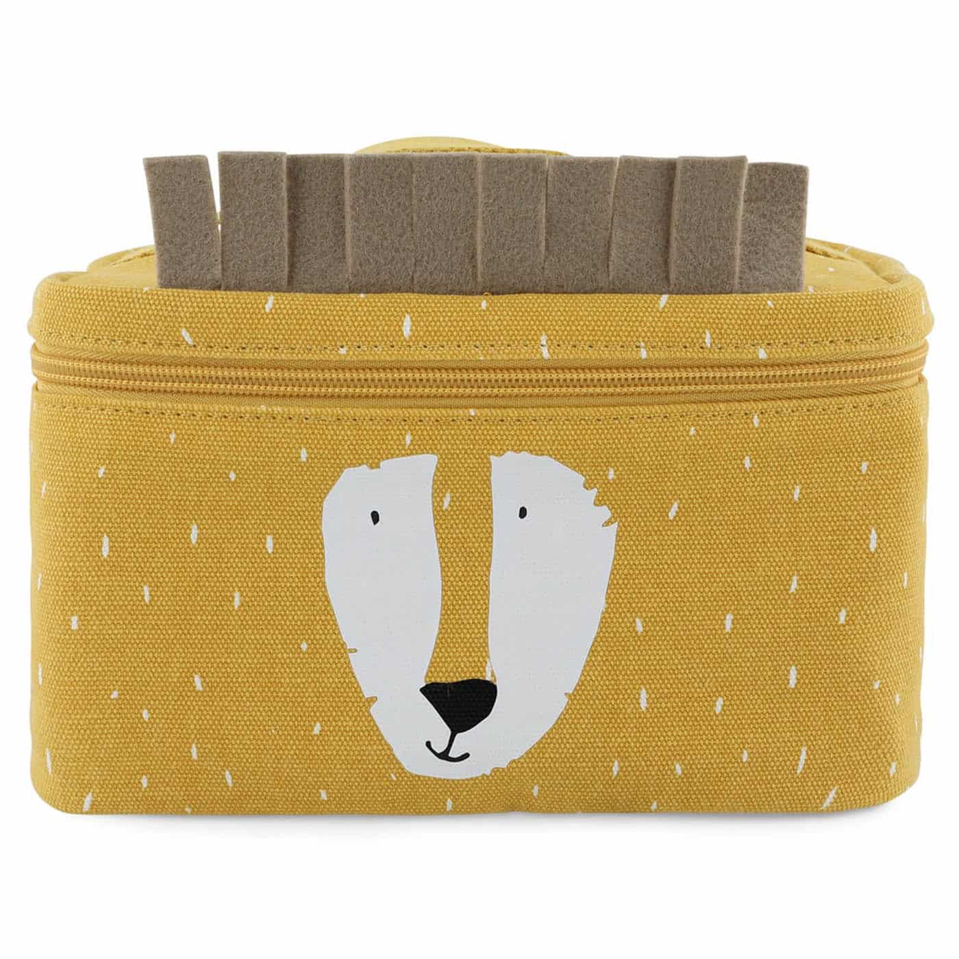 Sac repas isotherme - Mr Lion - Trixie Baby, vue de face sur fond blanc