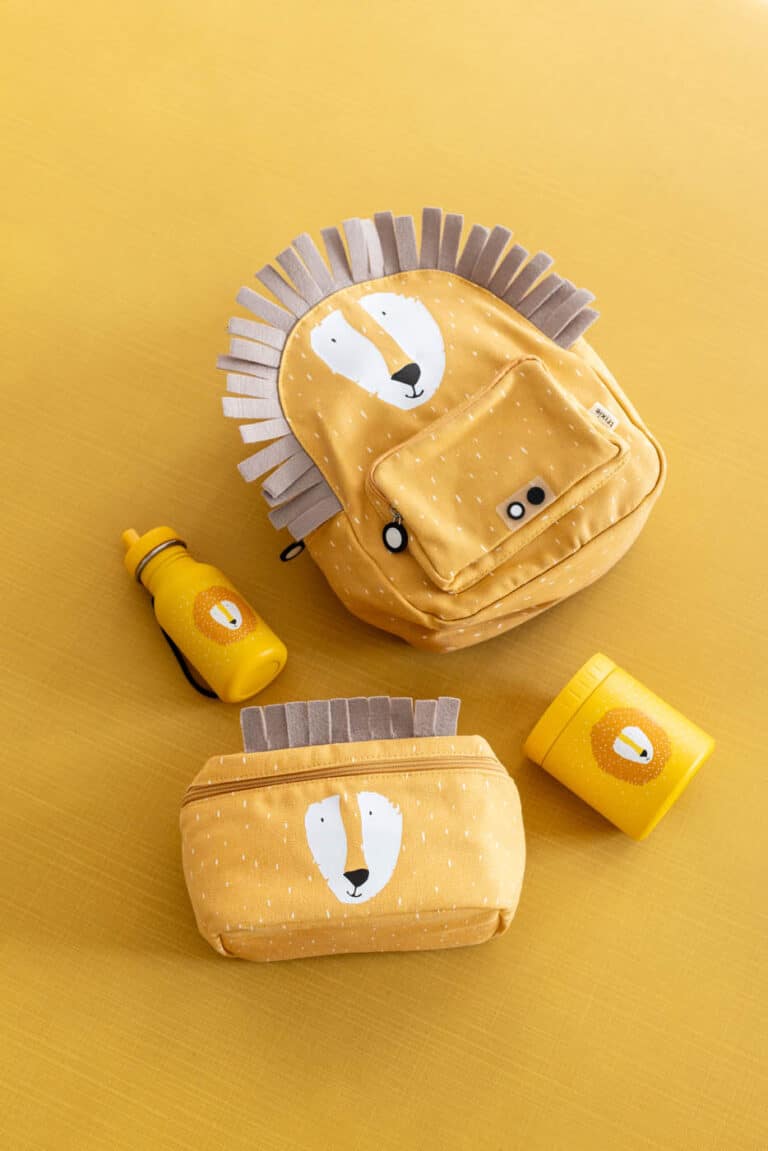 Sac repas isotherme - Mr Lion - Trixie Baby, vue d'ambiance avec l'ensemble de la collection