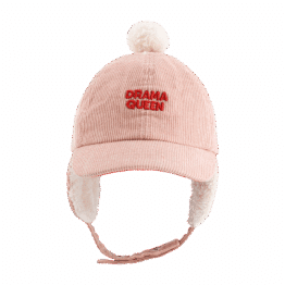 Casquette Chapka DRAMA QUEEN Rose – Chamaye - Vue de face sur fond blanc