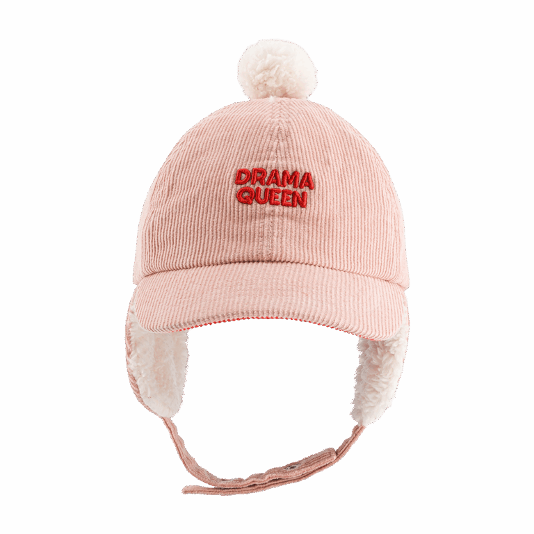 Casquette Chapka DRAMA QUEEN Rose – Chamaye - Vue de face sur fond blanc