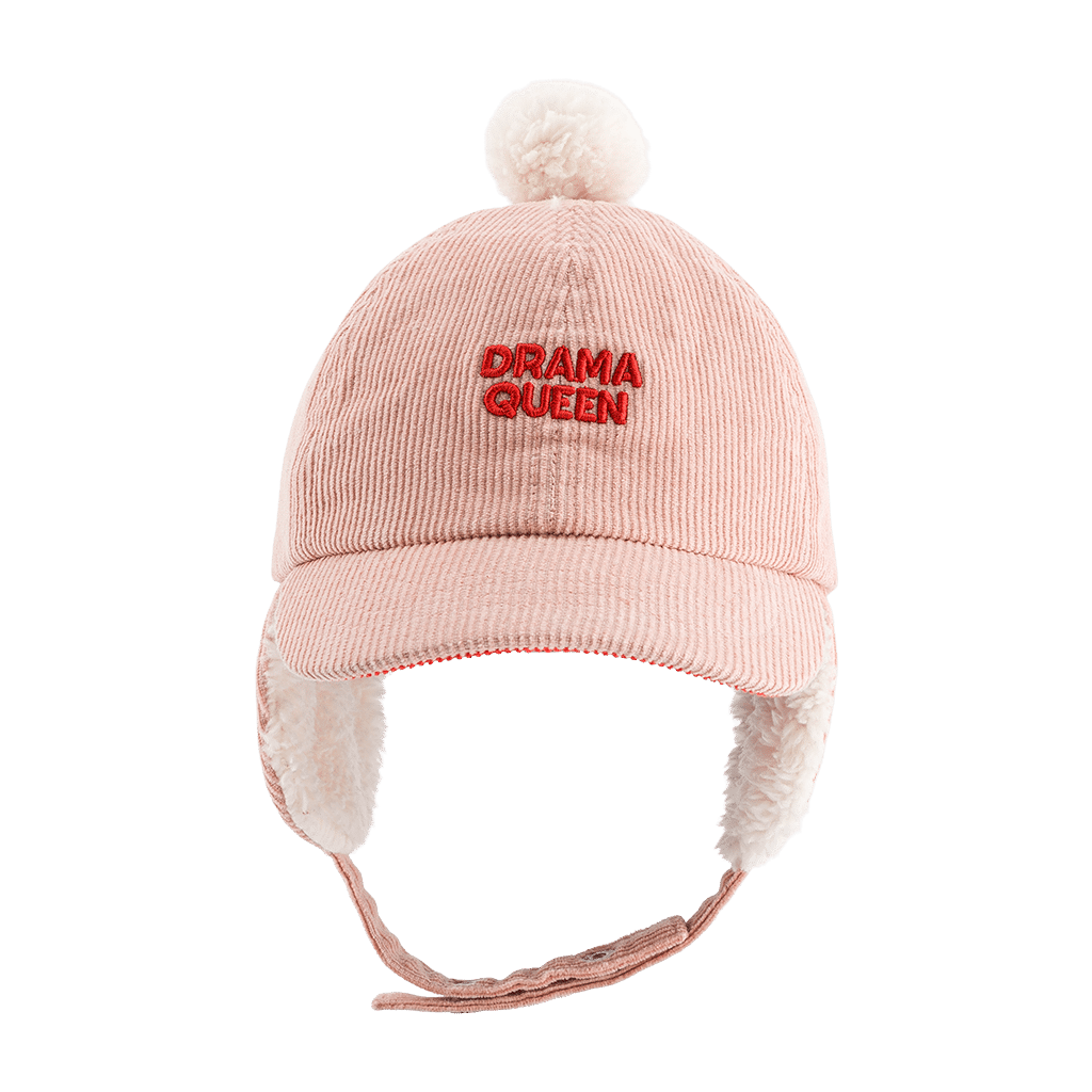 Casquette Chapka DRAMA QUEEN Rose – Chamaye - Vue de face sur fond blanc