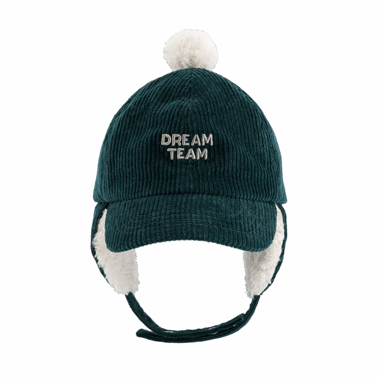 Casquette Chapka Dream Team Vert Foncé – Chamaye - Vue de face sur fond blanc