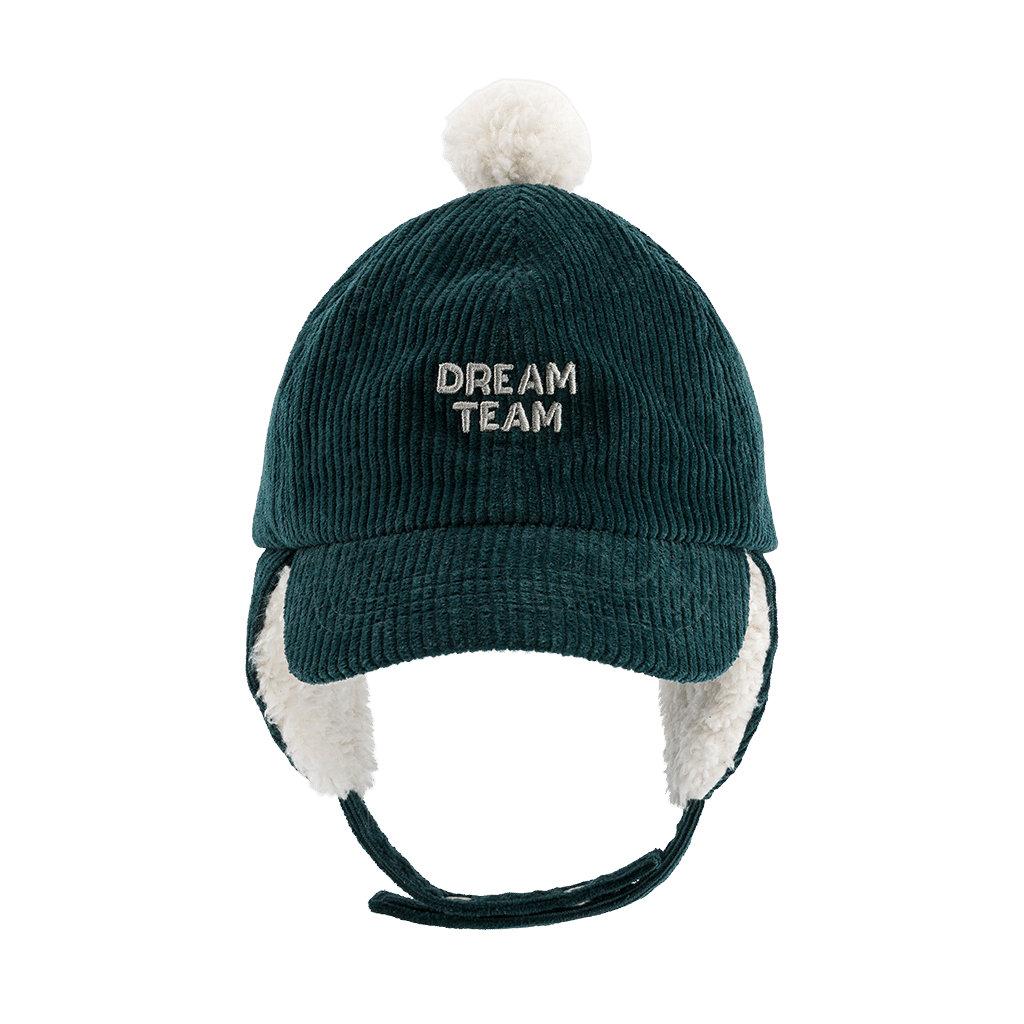 Casquette Chapka Dream Team Vert Foncé – Chamaye - Vue de face sur fond blanc