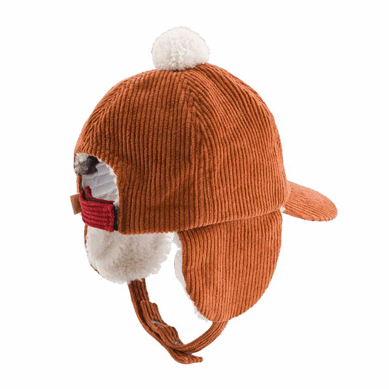 Casquette Chapka Petit Amour - Caramel – Chamaye - Vue de dos sur fond blanc