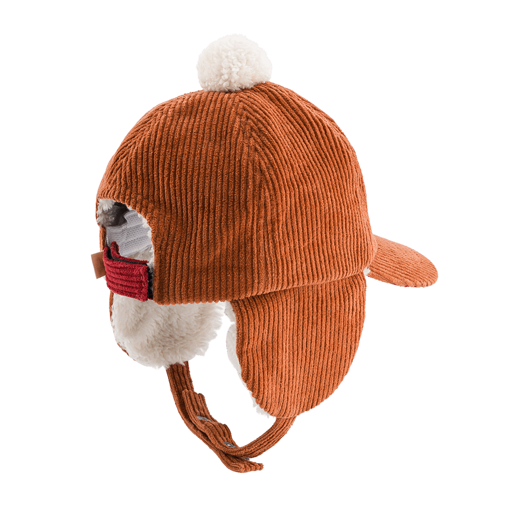 Casquette Chapka Petit Amour - Caramel – Chamaye - Vue de dos sur fond blanc