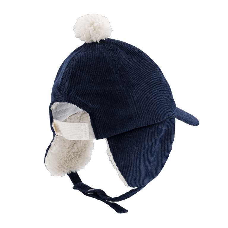 Casquette Chapka Take It Easy - Bleu Marine – Chamaye - Vue de dos sur fond blanc