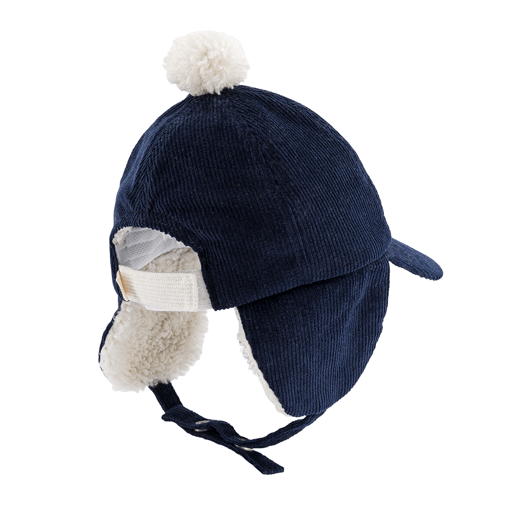 Casquette Chapka Take It Easy - Bleu Marine – Chamaye - Vue de dos sur fond blanc