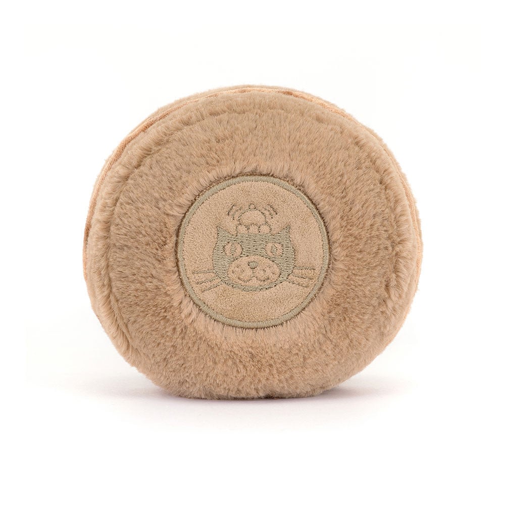 Doudou Macaron Chocolat Mona Amuseables – Jellycat - Vu de dos sur fond blanc