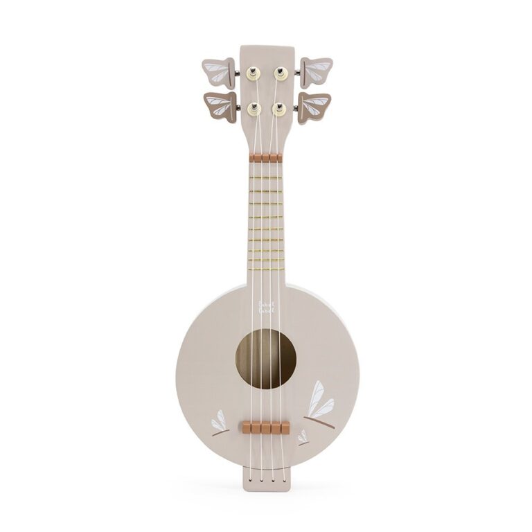 Banjo en bois Label Label – Couleur Nougat - Vu de face sur fond blanc