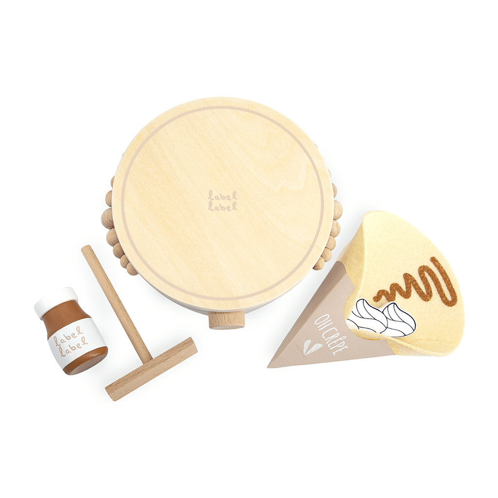 Crêpière en bois – Label Label - Vue du dessus sur fond blanc