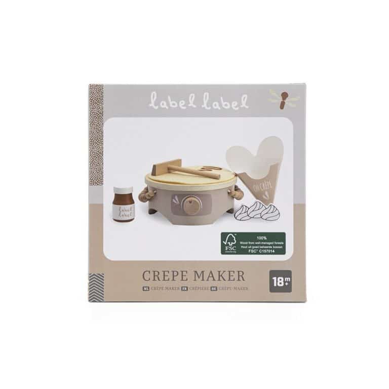 Crêpière en bois – Label Label - Vue de face sur fond blanc