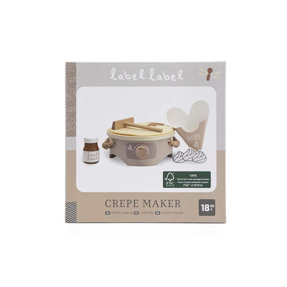 Crêpière en bois – Label Label - Vue de face sur fond blanc
