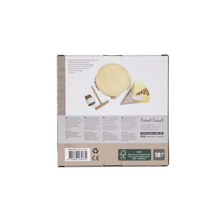 Crêpière en bois – Label Label - Vue de dos sur fond blanc