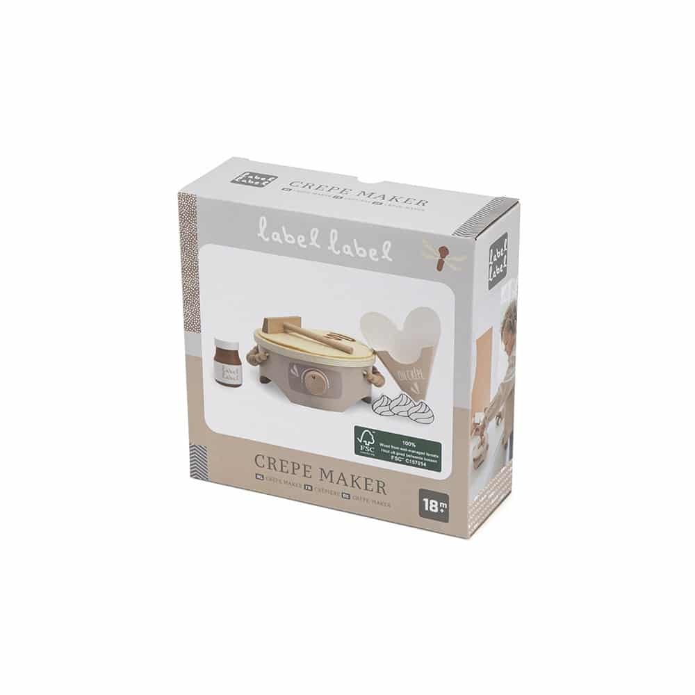 Crêpière en bois – Label Label - Vue de face sur fond blanc