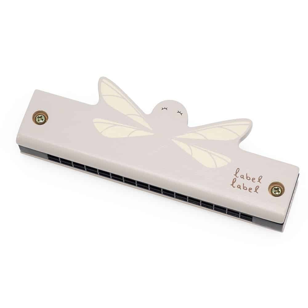 Harmonica en bois Label Label – Couleur Nougat - Vu de face sur fond blanc