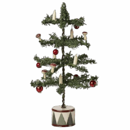 Sapin de noël lumineux pour souris - Bougies - Maileg, vue de face sur fond blanc