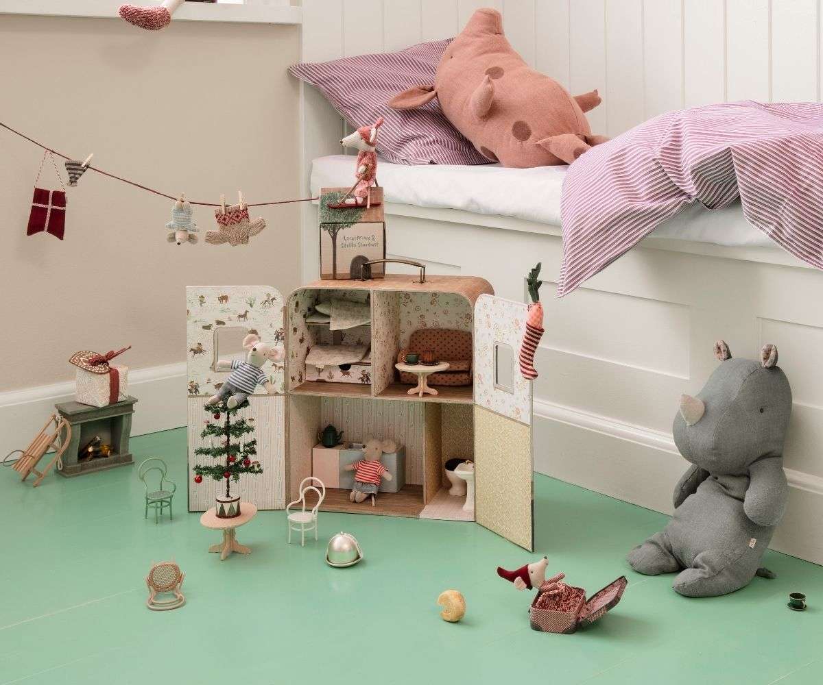 Sapin de noël lumineux pour souris - Bougies - Maileg, vue d'ambiance dans une maison