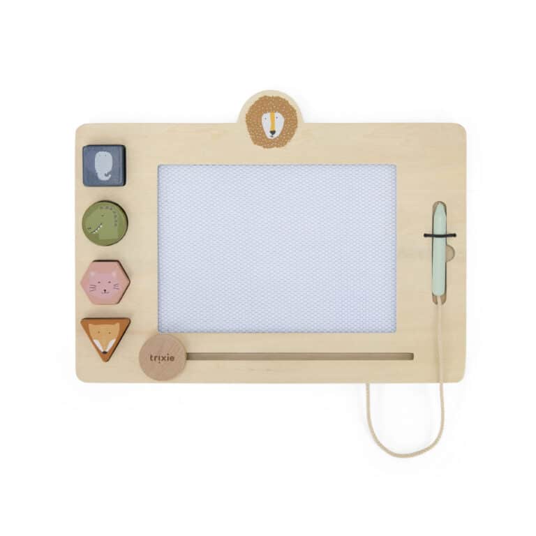 Tableau à dessin en bois Mr.Lion - Trixie Baby - Vue de face sur fond blanc