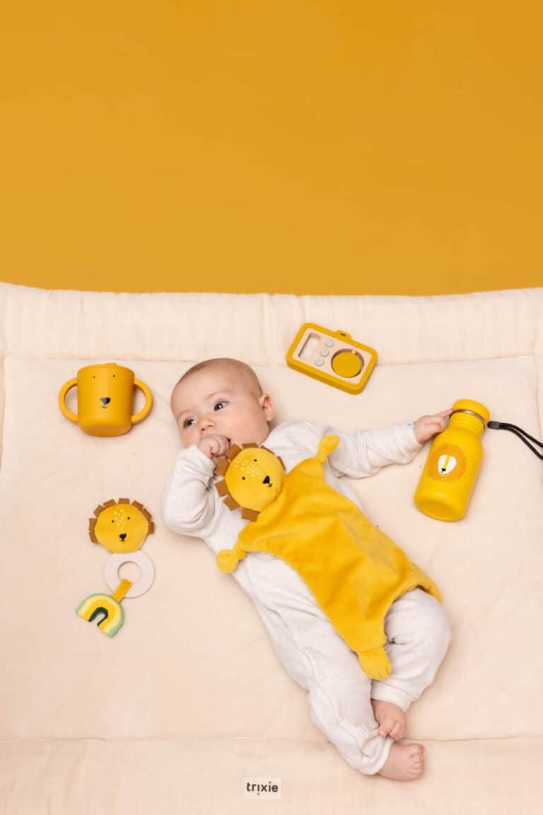 Doudou plat côtelé – Mr Lion – Trixie Baby - Ambiance
