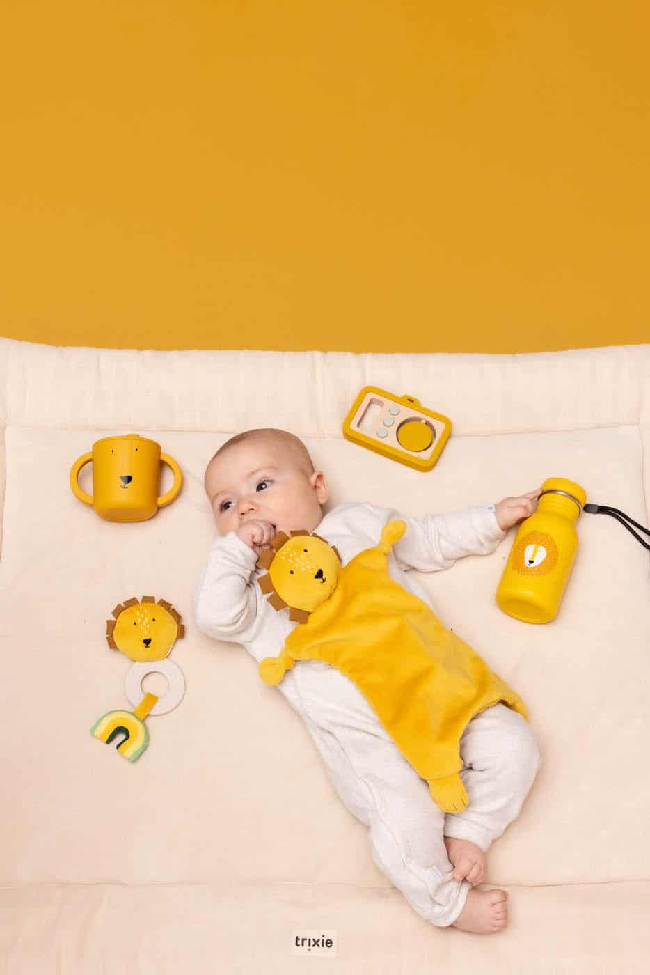 Doudou plat côtelé – Mr Lion – Trixie Baby - Ambiance