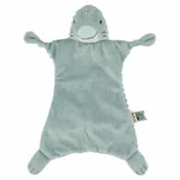 Doudou plat côtelé – Mr Requin – Trixie Baby - Vue de face sur fond blanc