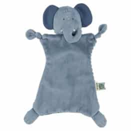 Doudou plat côtelé – Mlle Éléphant – Trixie Baby - Vue de face sur fond blanc