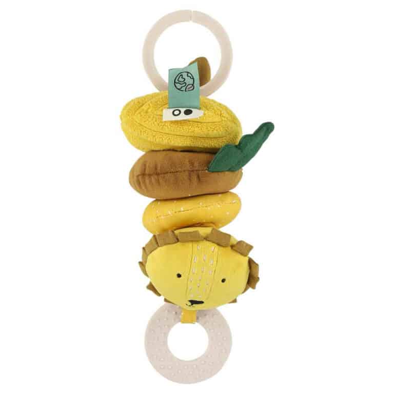 Hochet vibrant – Mr Lion – Trixie Baby - Vu de face sur fond blanc