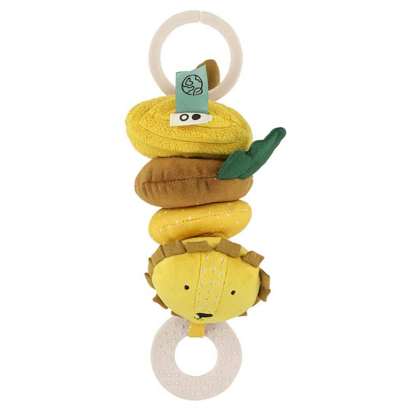 Hochet vibrant – Mr Lion – Trixie Baby - Vu de face sur fond blanc