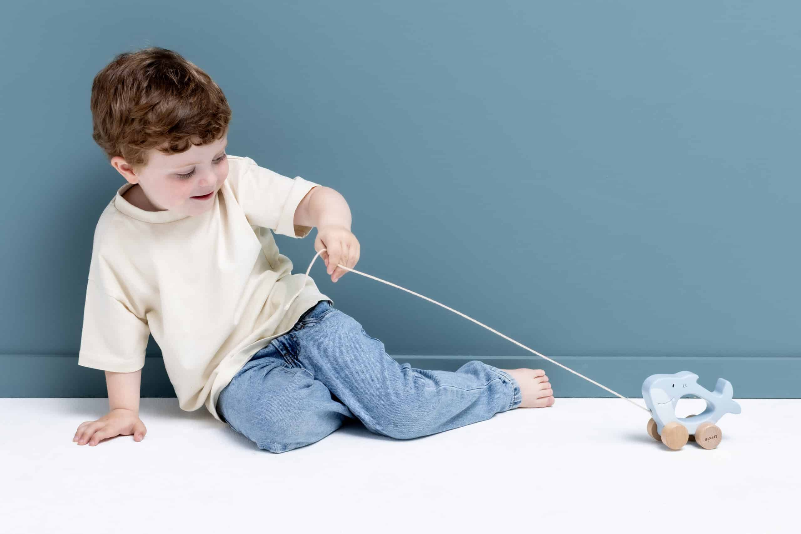 Jouet à tirer en bois Mr Requin – Trixie Baby - Ambiance