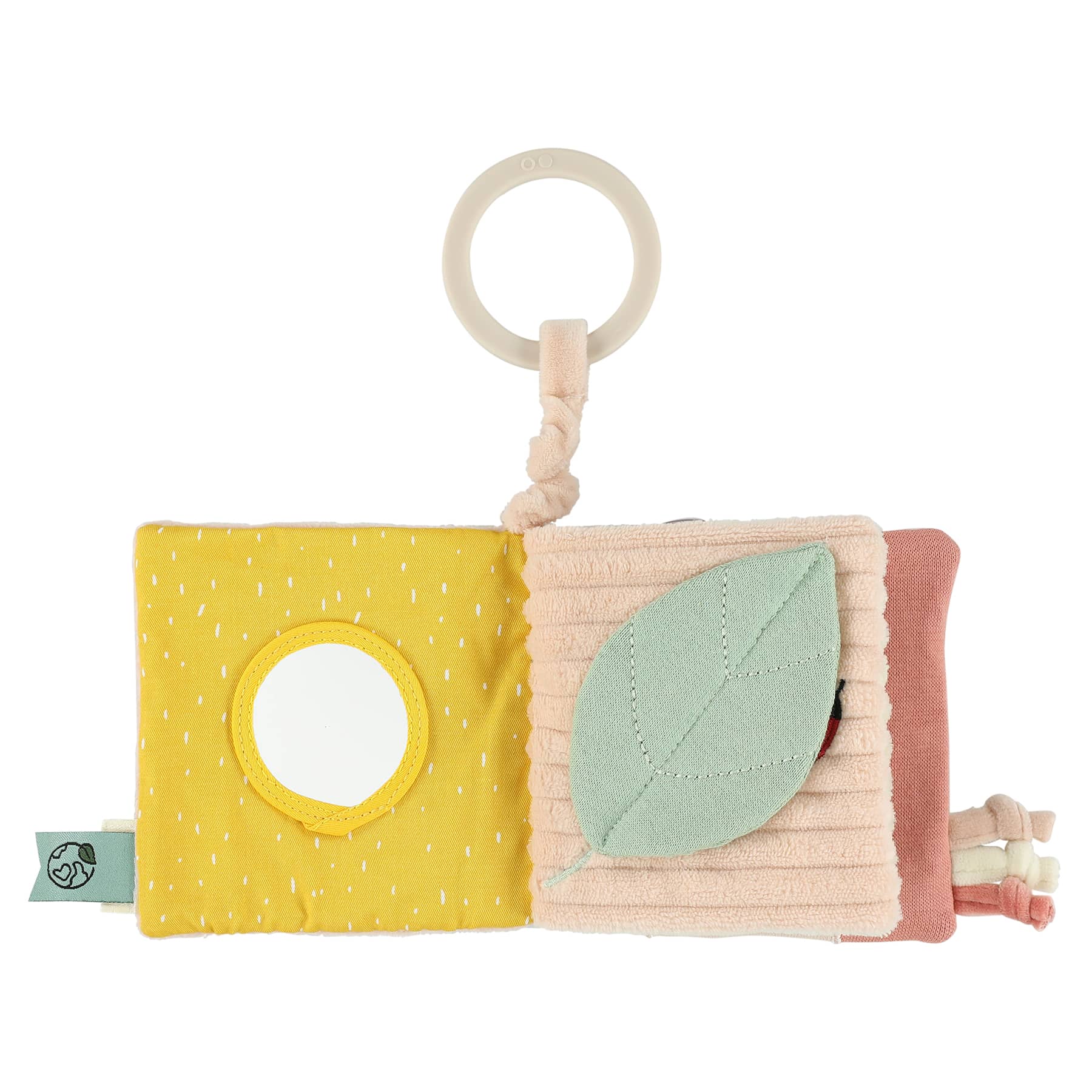 Livre sensoriel pour poussette – Mlle Chat - Trixie baby - Vu de face sur fond blanc