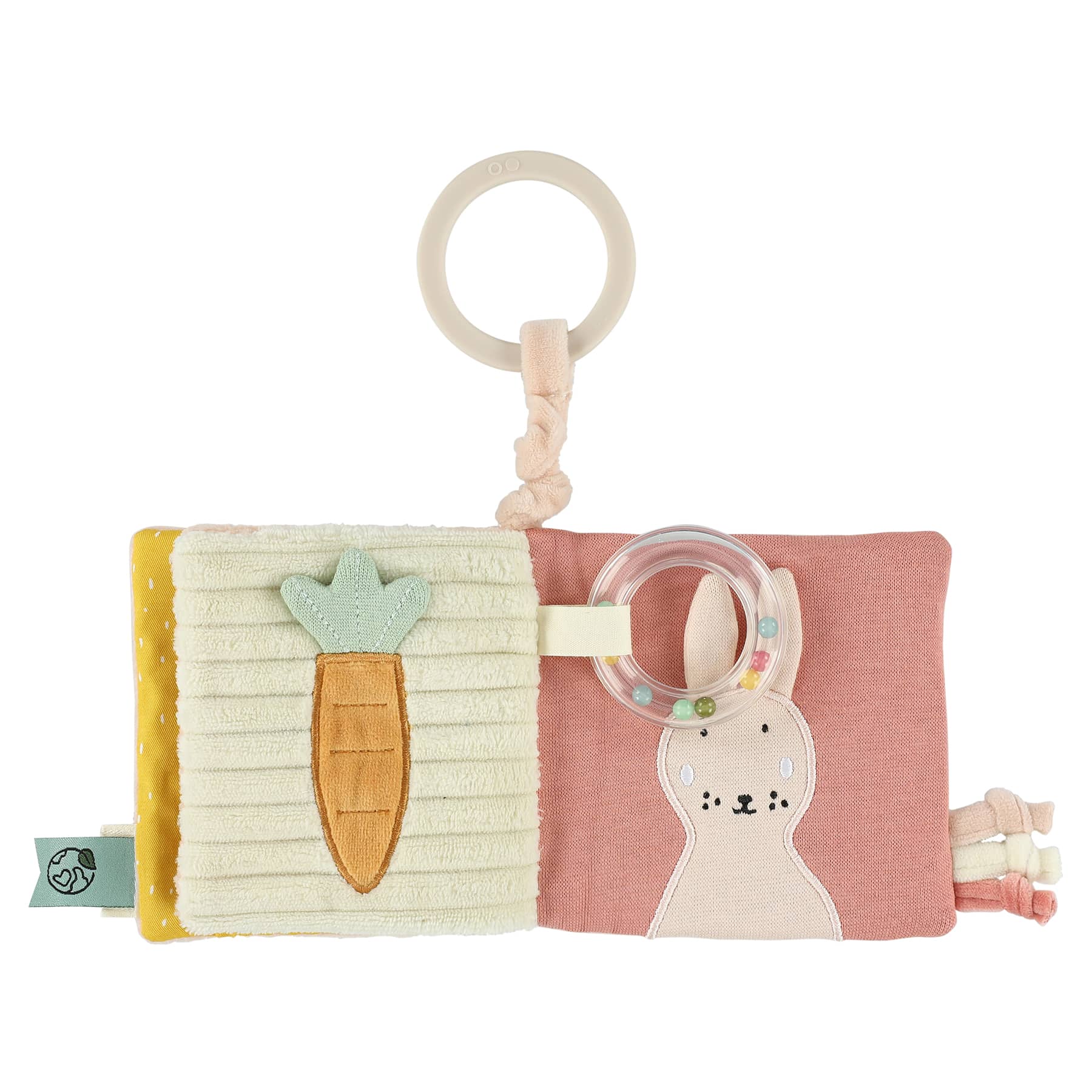 Livre sensoriel pour poussette – Mlle Chat - Trixie baby - Vu de face sur fond blanc