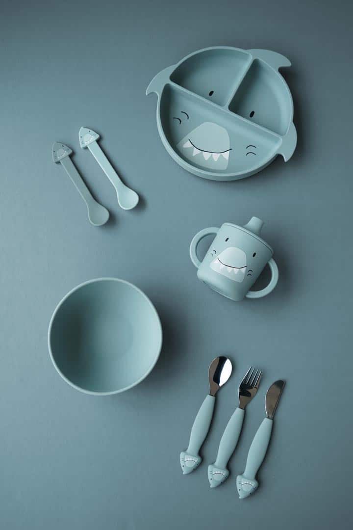 Lot de 2 cuillères en silicone – Mr. Requin – Trixie Baby - Ambiance