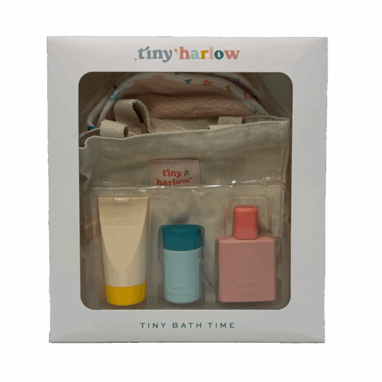 Set de bain pour poupée – Tiny Harlow - Vu de face sur fond blanc