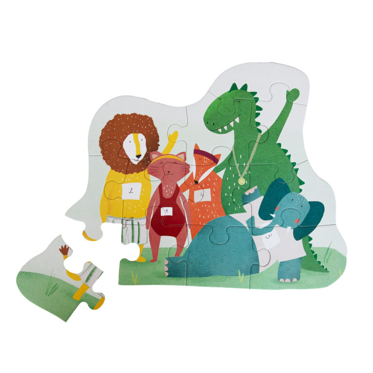 Puzzle à Forme 12 Pièces – Amis des Animaux – Trixie Baby - Vu monté