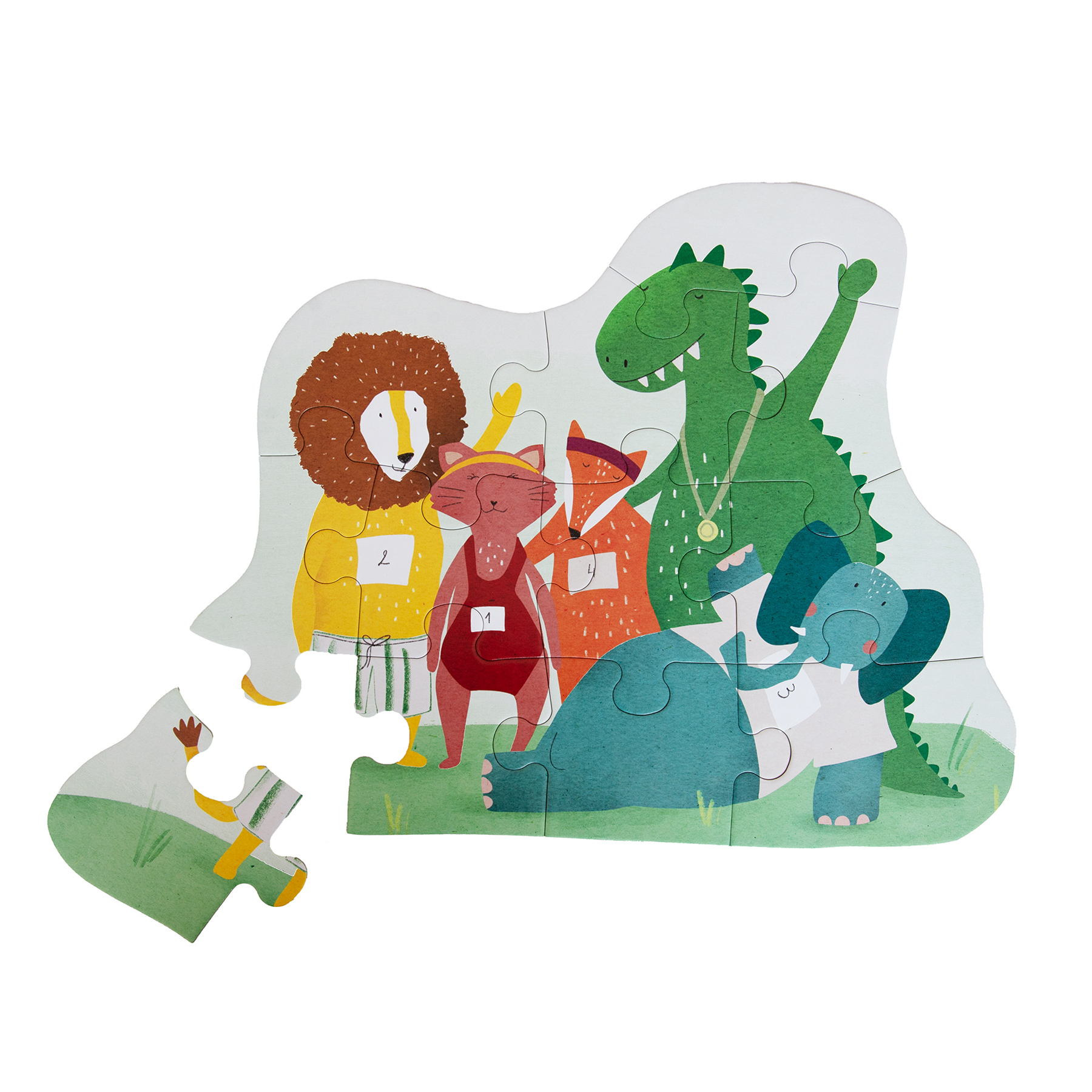 Puzzle à Forme 12 Pièces – Amis des Animaux – Trixie Baby - Vu monté