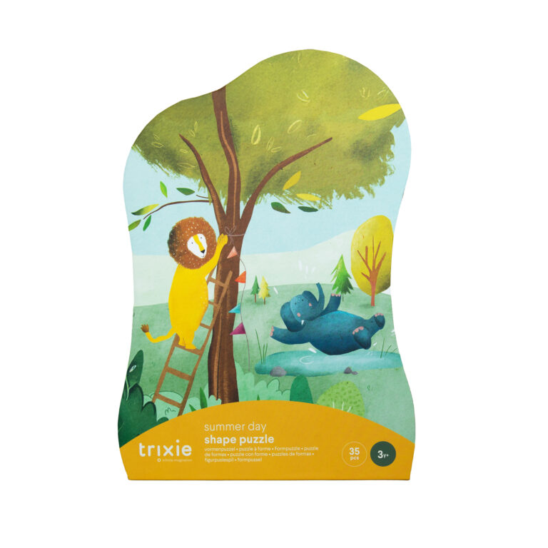 Puzzle à forme 35 pièces – Journée d’été – Trixie Baby - Vu de face sur fond blanc