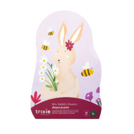 Puzzle à forme 12 pièces « Les fleurs de Mme Lapin » – Trixie baby - Vu de face sur fond blanc
