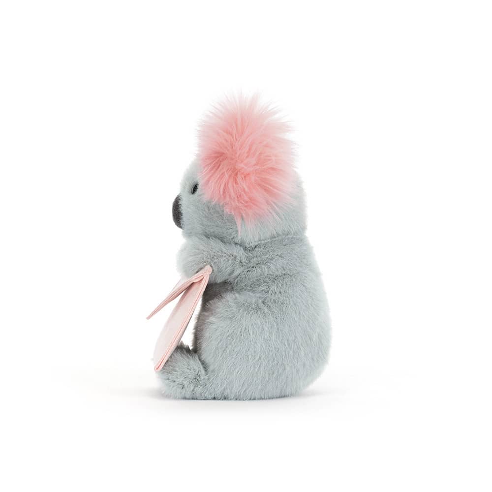Jellycat Koala with Message – Vue de côté sur fond blanc
