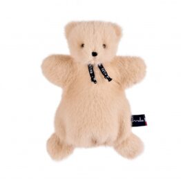 Marionnette Sowen ours- Sable- Maïlou- vue de face sur fond blanc