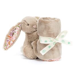 Doudou Blossom Beige Bunny « Petal » Soother – Jellycat - Vue de face sur fond blanc