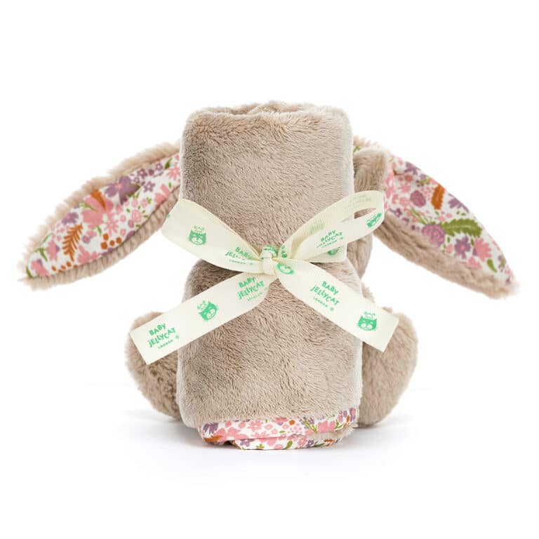 Doudou Blossom Beige Bunny « Petal » Soother – Jellycat - Vue de face sur fond blanc